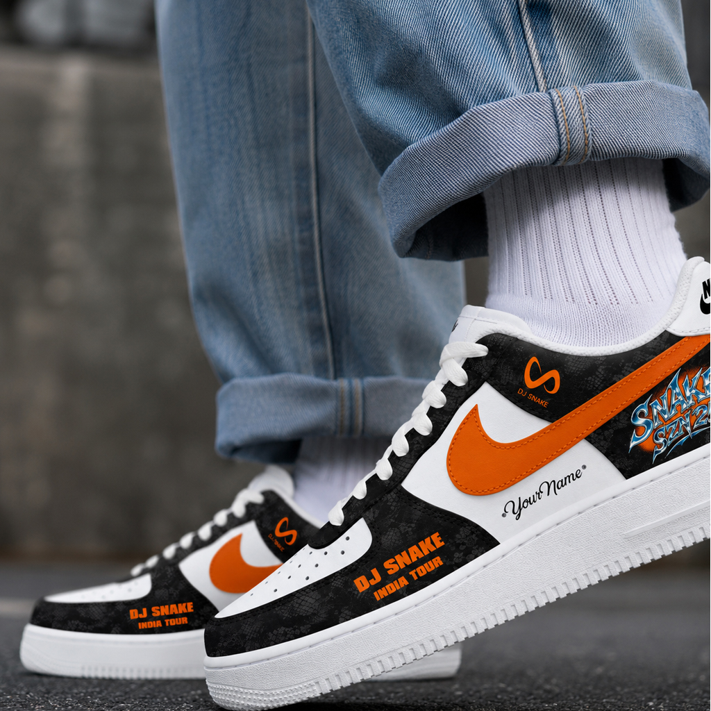 Custom Name DJ Snake Tour Era 2026 Air Force 1 Shoes Sneakers for Music Fans