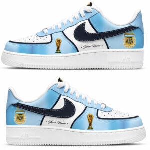Custom Name Global Soccer Event 2026 Argentina Graphic Air Force 1 Shoes Sneakers for Soccer Fans