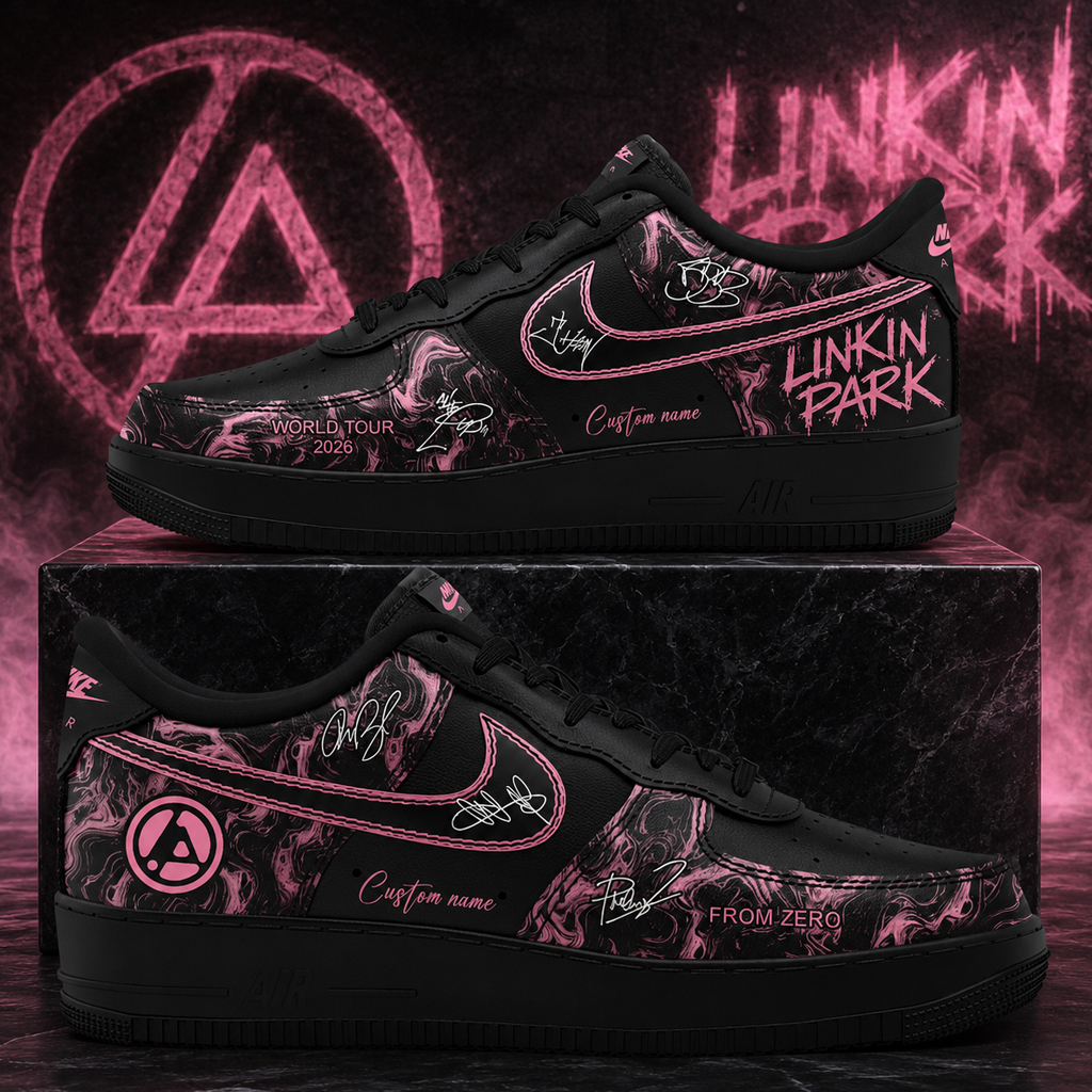 Custom Name Linkin Park From Zero World Tour 2026 Signature Air Force 1 Shoes Sneakers Version 1 for Music Fans - Image 2