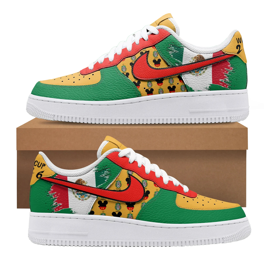 Mexico Global Soccer Event 2026 Version 1 Air Force 1 Shoes Sneakers for Soccer Fans 1 Mexico Global Soccer Event 2026 Version 1 Air Force 1 Shoes Sneakers for Soccer Fans