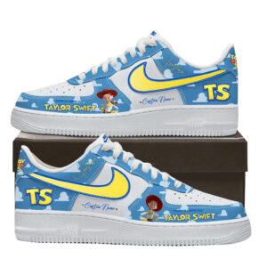 Custom Name Taylor Swift X Toy Story 5 Original Song 2026 Version 1 Graphic Air Force 1 Shoes Sneakers for Music Fans