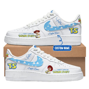 Custom Name Taylor Swift X Toy Story 5 Original Song 2026 Version 2 Graphic Air Force 1 Shoes Sneakers for Music Fans