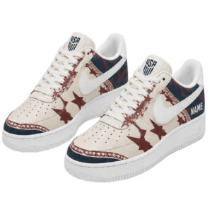 Custom Name USA Global Soccer Event 2026 Air Force 1 Shoes Sneakers for Soccer Fans