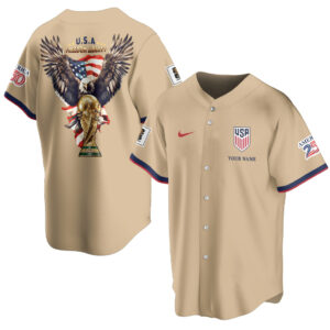 Custom Name USA Global Soccer Event 2026 Patriotic Eagle America 250 Sand Baseball Jersey for Soccer Fans