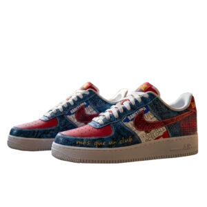 FC Barcelona Mes Que Un Club Graphic Air Force 1 Shoes Sneakers for Soccer Fans