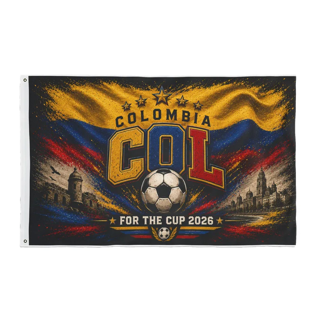 Global Soccer Event 2026 Colombia Soccer Flag 1 Global Soccer Event 2026 Colombia Soccer Flag