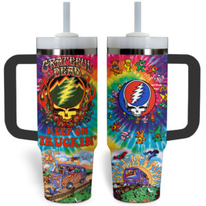 Grateful Dead Band Music Keep On Truckin Graphic Tumbler for Music Fans