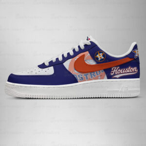 Houston Astros Major League Baseball Version 2026 Graphic Air Force 1 Shoes Sneakers for Baseball Fans