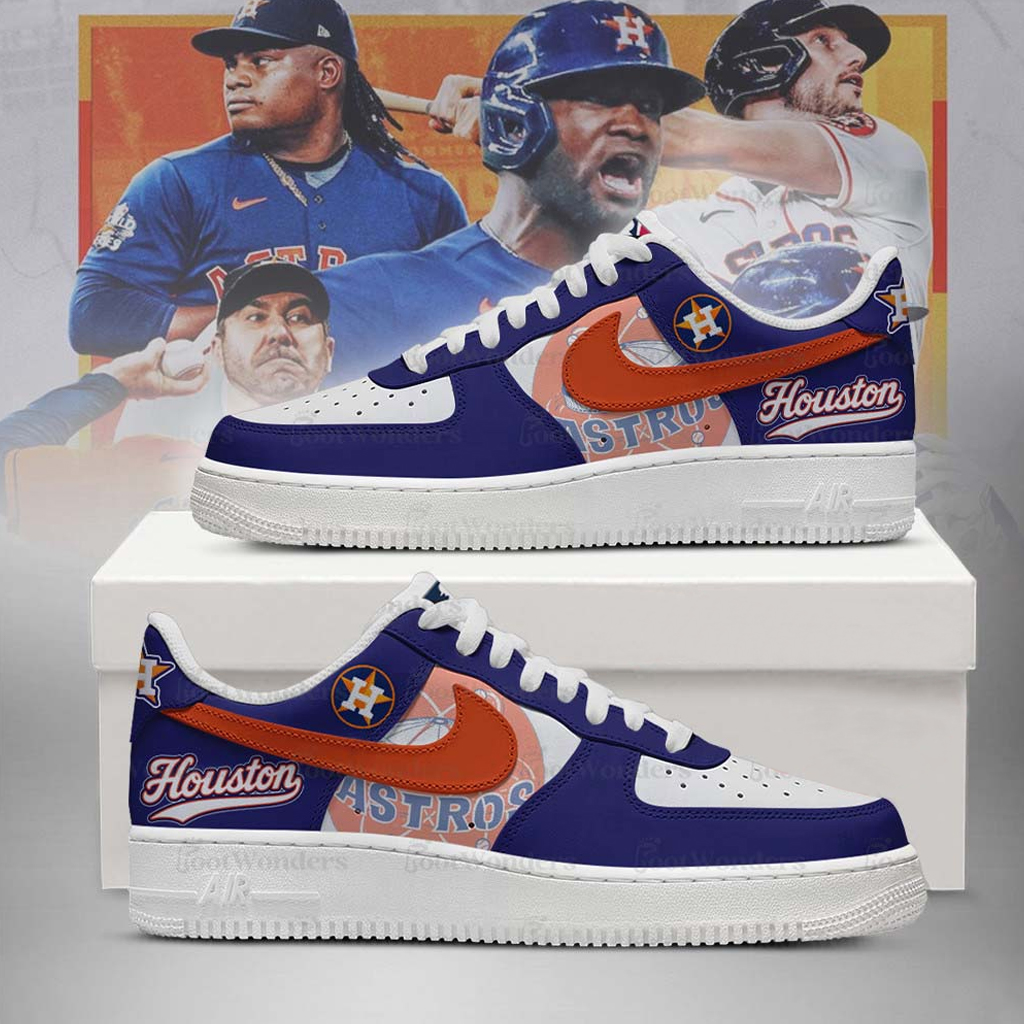 Houston Astros Major League Baseball Version 2026 Graphic Air Force 1 Shoes Sneakers for Baseball Fans 3 Houston Astros Major League Baseball Version 2026 Graphic Air Force 1 Shoes Sneakers for Baseball Fans