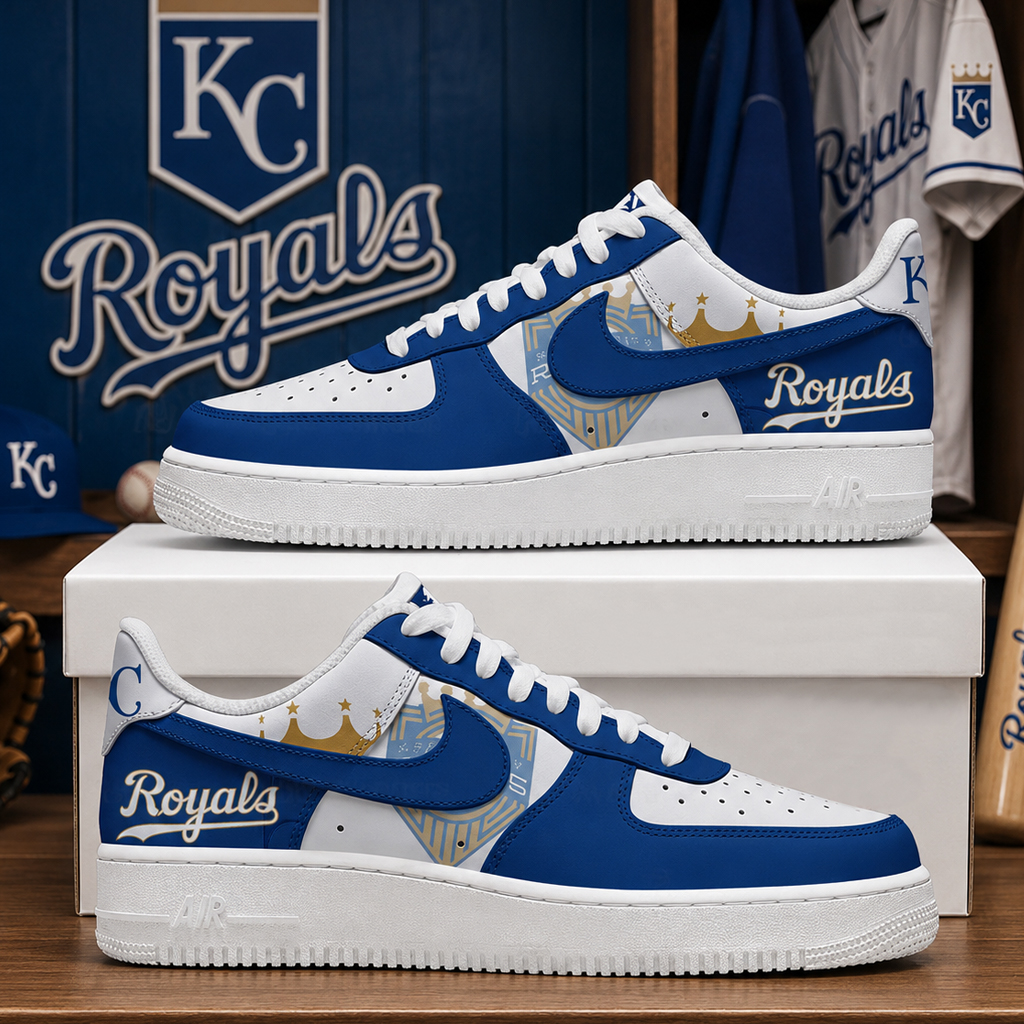 Kansas City Royals Major League Baseball Version 2026 Graphic Air Force 1 Shoes Sneakers for Baseball Fans 4 Kansas City Royals Major League Baseball Version 2026 Graphic Air Force 1 Shoes Sneakers for Baseball Fans