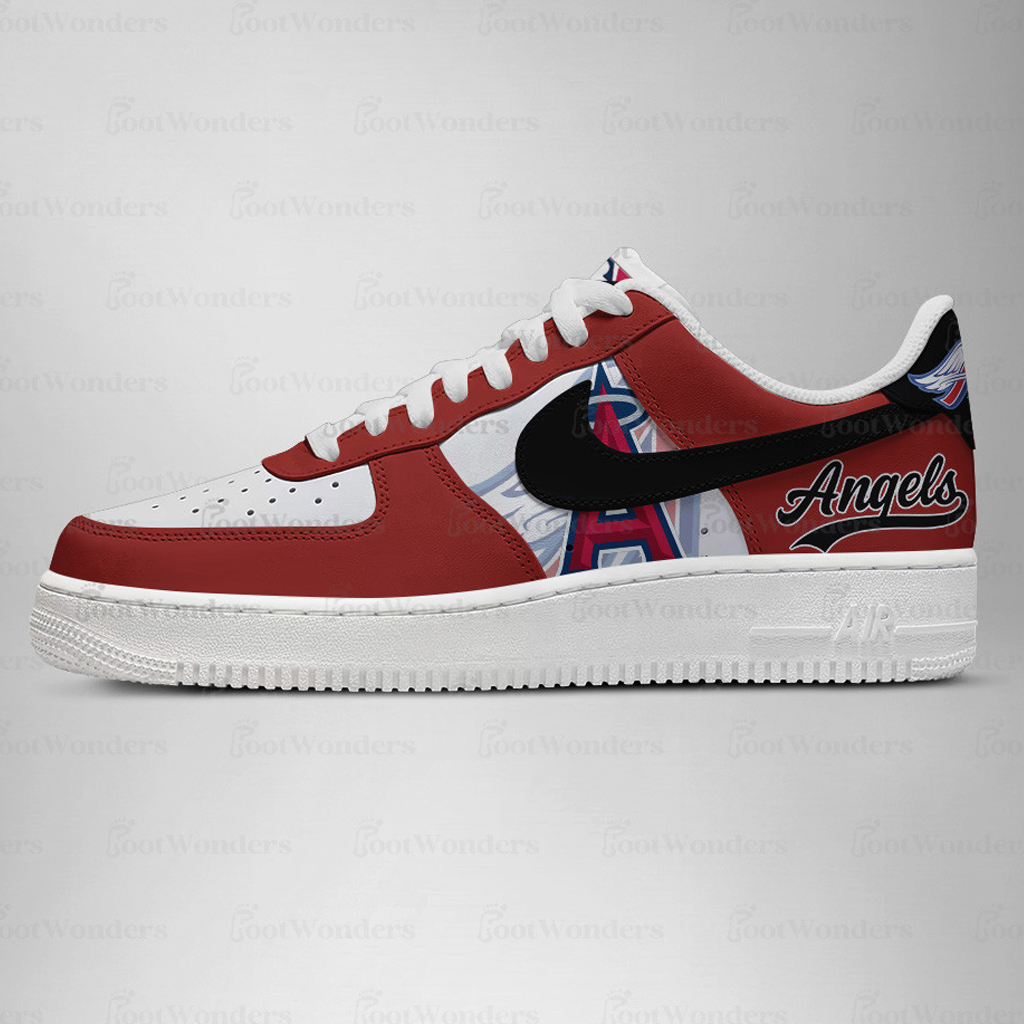 Los Angeles Angels Major League Baseball Version 2026 Graphic Air Force 1 Shoes Sneakers for Baseball Fans 1 Los Angeles Angels Major League Baseball Version 2026 Graphic Air Force 1 Shoes Sneakers for Baseball Fans
