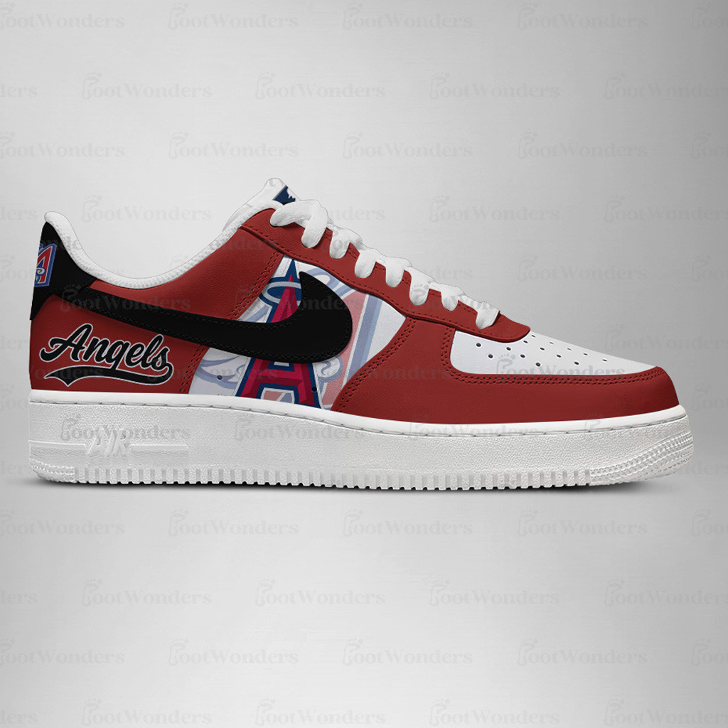 Los Angeles Angels Major League Baseball Version 2026 Graphic Air Force 1 Shoes Sneakers for Baseball Fans 2 Los Angeles Angels Major League Baseball Version 2026 Graphic Air Force 1 Shoes Sneakers for Baseball Fans