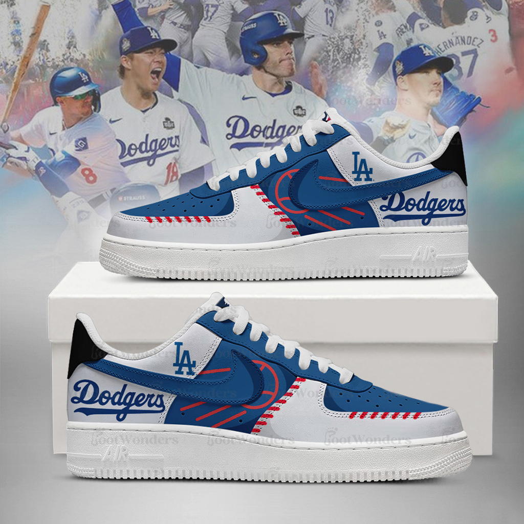 Los Angeles Dodgers Major League Baseball Version 2026 Graphic Air Force 1 Shoes Sneakers for Baseball Fans 3 Los Angeles Dodgers Major League Baseball Version 2026 Graphic Air Force 1 Shoes Sneakers for Baseball Fans
