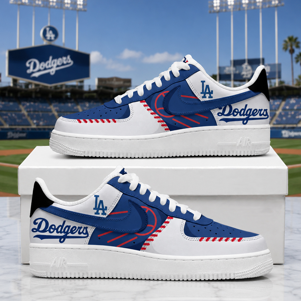Los Angeles Dodgers Major League Baseball Version 2026 Graphic Air Force 1 Shoes Sneakers for Baseball Fans 4 Los Angeles Dodgers Major League Baseball Version 2026 Graphic Air Force 1 Shoes Sneakers for Baseball Fans