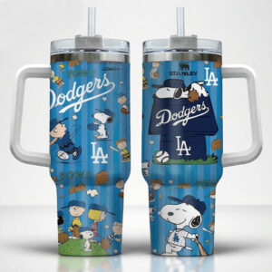 Los Angeles Dodgers Snoopy Graphic Tumbler for Baseball Fans