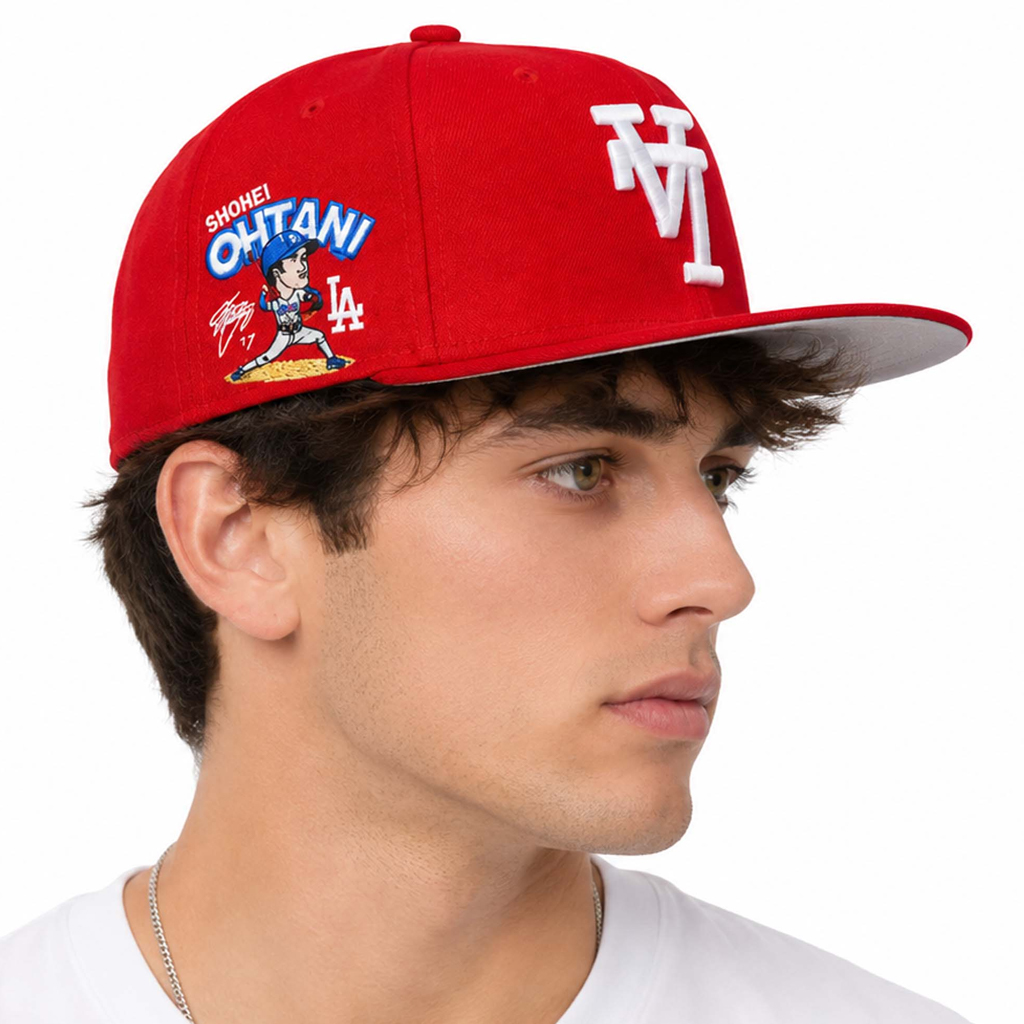 Los Angeles Dodgers Upside-Down Shohei Ohtani Graphic Hat for Baseball Fans - Image 4