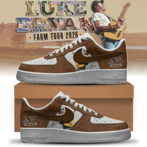 Luke Bryan 2026 Tour Graphic Air Force 1 Shoes Sneakers for Music Fans