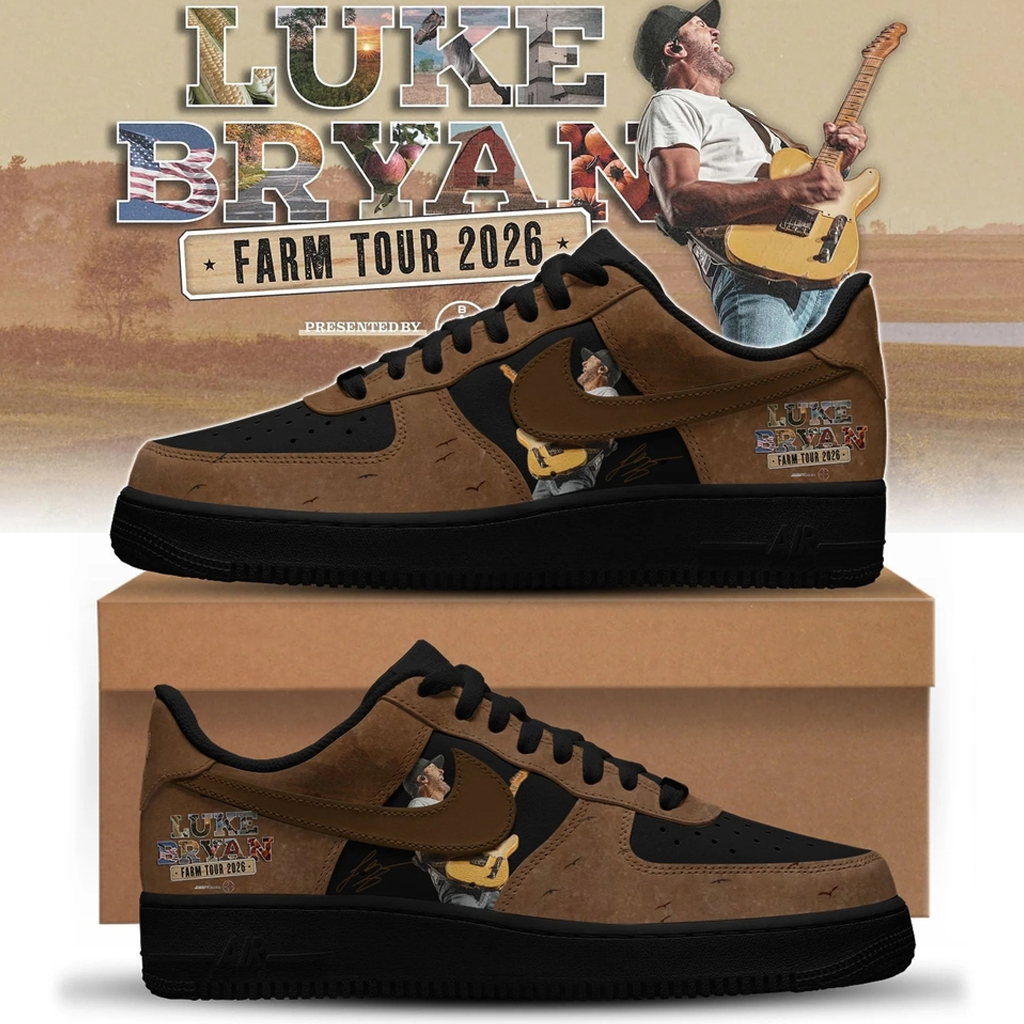 Luke Bryan 2026 Tour Graphic Air Force 1 Shoes Sneakers for Music Fans 2 Luke Bryan 2026 Tour Graphic Air Force 1 Shoes Sneakers for Music Fans