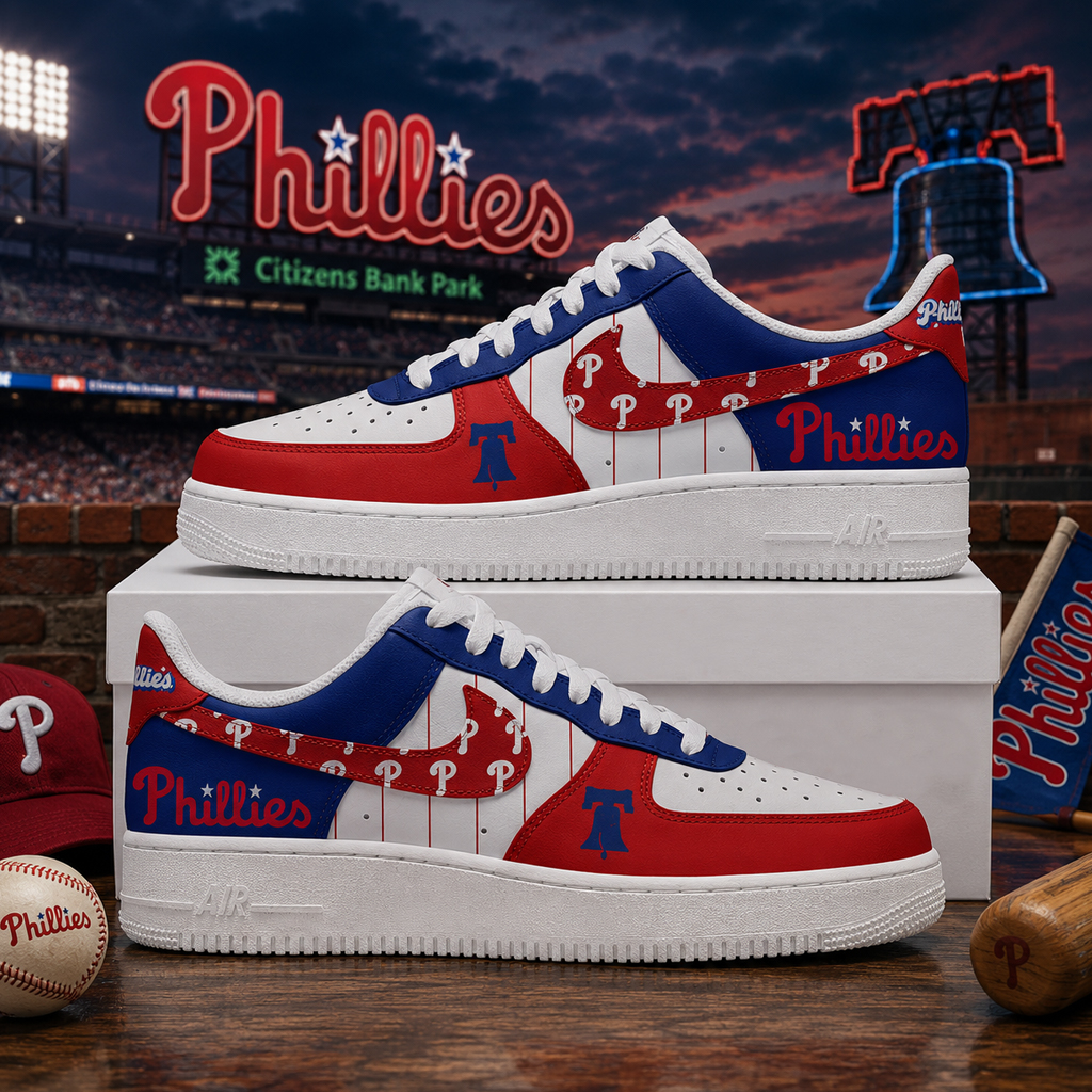 Philadelphia Phillies Major League Baseball Version 2026 Graphic Air Force 1 Shoes Sneakers for Baseball Fans 4 Philadelphia Phillies Major League Baseball Version 2026 Graphic Air Force 1 Shoes Sneakers for Baseball Fans