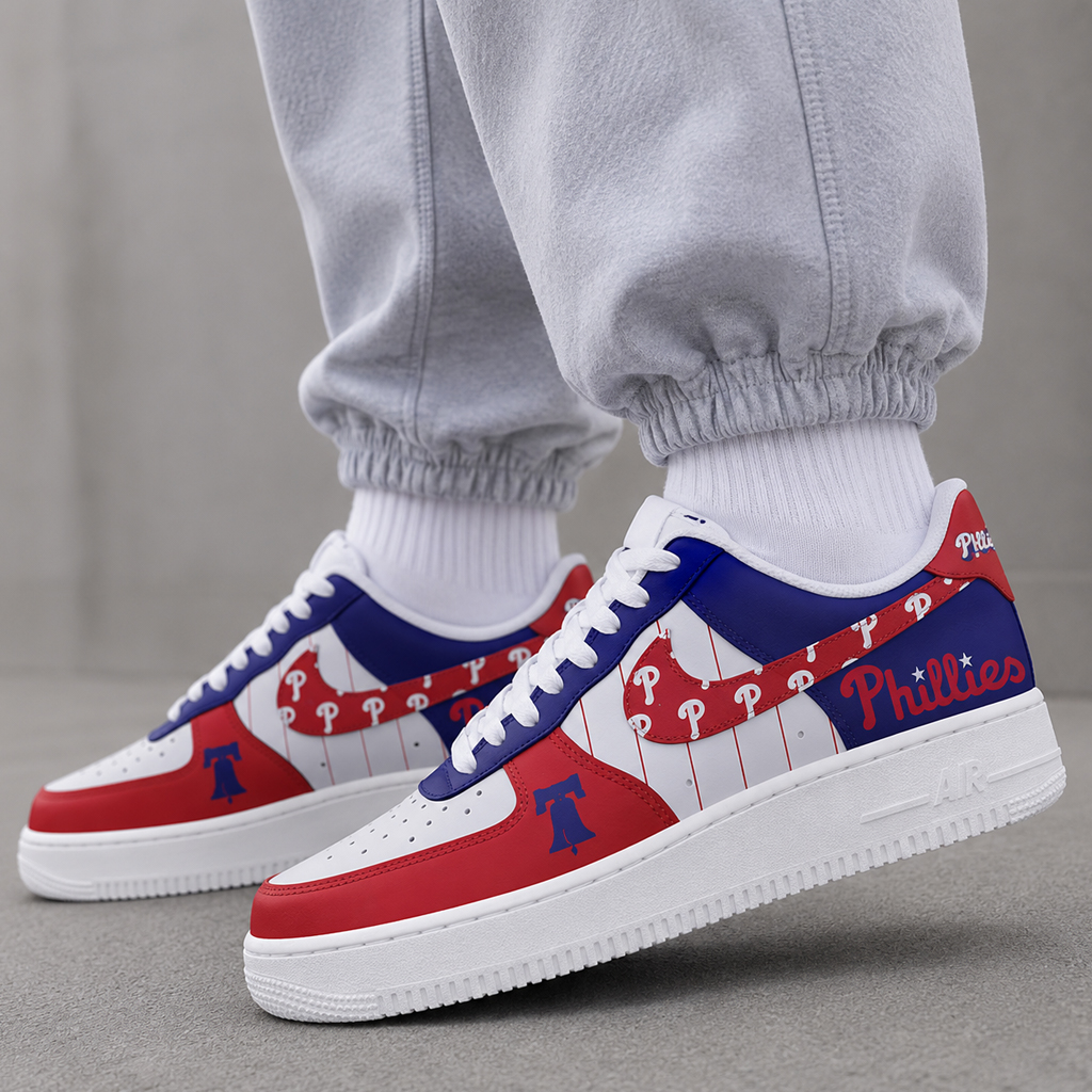 Philadelphia Phillies Major League Baseball Version 2026 Graphic Air Force 1 Shoes Sneakers for Baseball Fans 5 Philadelphia Phillies Major League Baseball Version 2026 Graphic Air Force 1 Shoes Sneakers for Baseball Fans