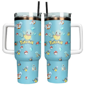Pokémon Squirtle Anime Graphic Tumbler for Anime Fans