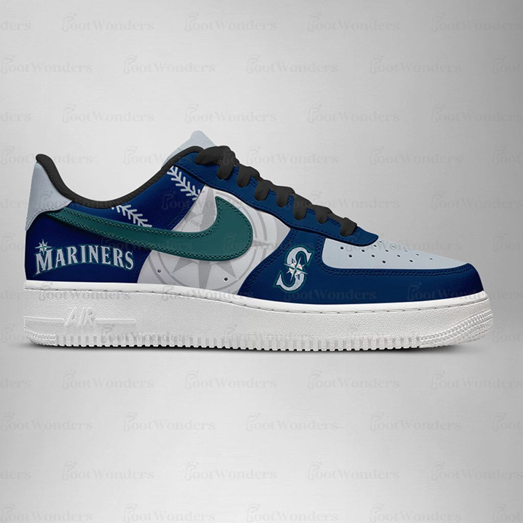 Seattle Mariners Major League Baseball Version 2026 Graphic Air Force 1 Shoes Sneakers for Baseball Fans 2 Seattle Mariners Major League Baseball Version 2026 Graphic Air Force 1 Shoes Sneakers for Baseball Fans