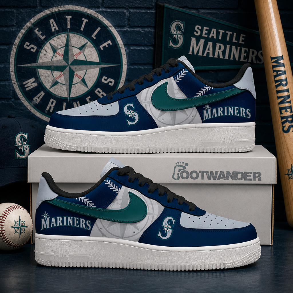 Seattle Mariners Major League Baseball Version 2026 Graphic Air Force 1 Shoes Sneakers for Baseball Fans 4 Seattle Mariners Major League Baseball Version 2026 Graphic Air Force 1 Shoes Sneakers for Baseball Fans