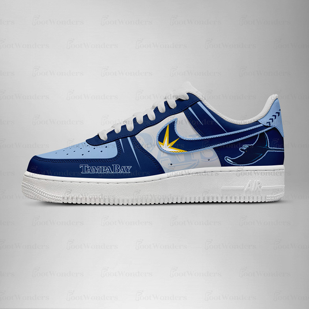 Tampa Bay Rays Major League Baseball Version 2026 Graphic Air Force 1 Shoes Sneakers for Baseball Fans 1 Tampa Bay Rays Major League Baseball Version 2026 Graphic Air Force 1 Shoes Sneakers for Baseball Fans