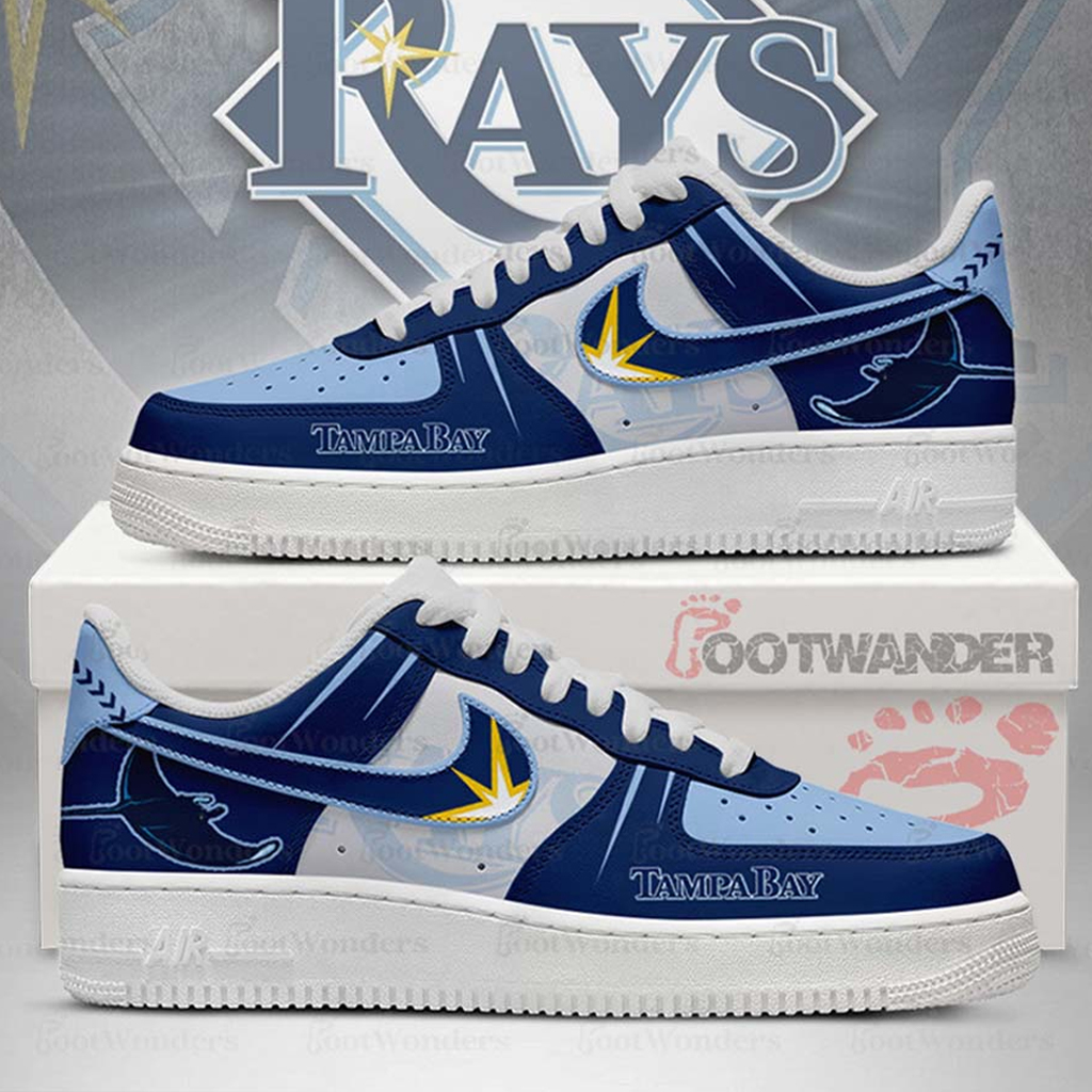 Tampa Bay Rays Major League Baseball Version 2026 Graphic Air Force 1 Shoes Sneakers for Baseball Fans 3 Tampa Bay Rays Major League Baseball Version 2026 Graphic Air Force 1 Shoes Sneakers for Baseball Fans