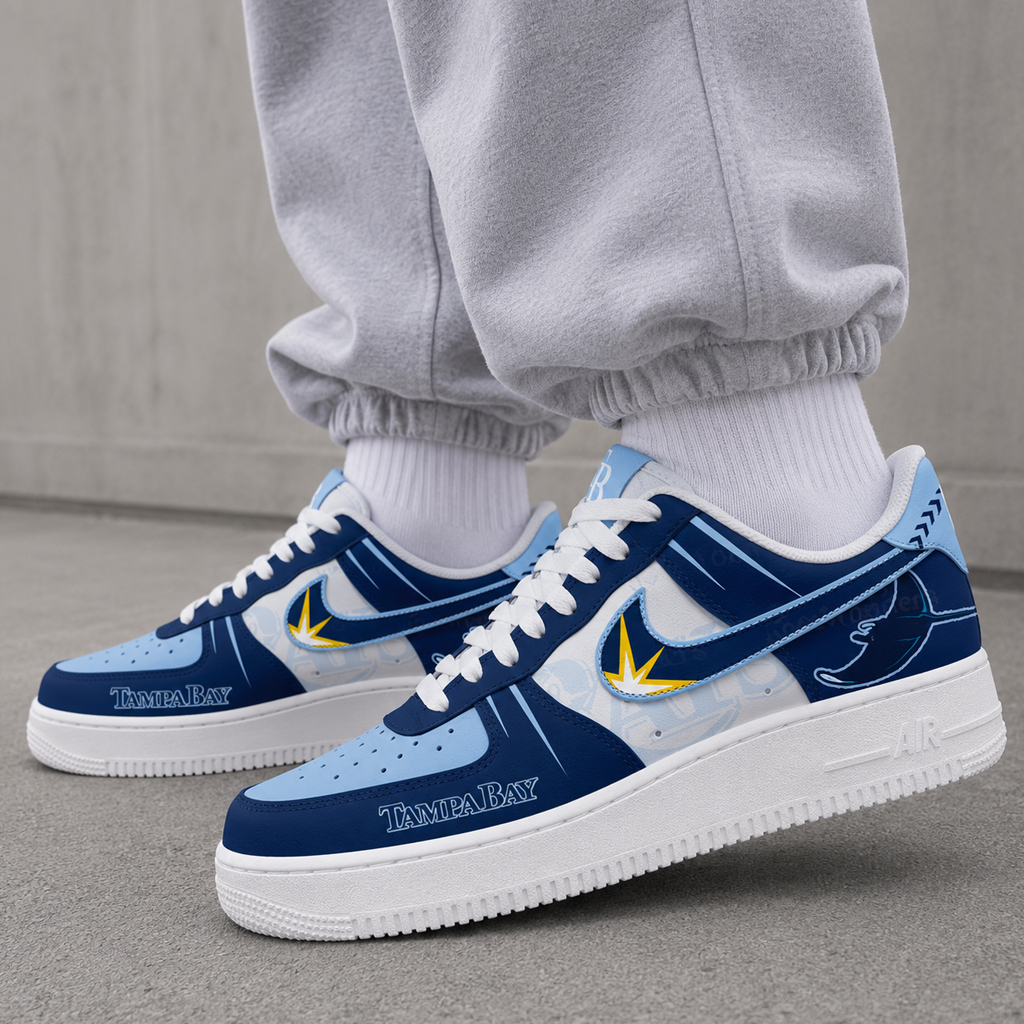 Tampa Bay Rays Major League Baseball Version 2026 Graphic Air Force 1 Shoes Sneakers for Baseball Fans 4 Tampa Bay Rays Major League Baseball Version 2026 Graphic Air Force 1 Shoes Sneakers for Baseball Fans