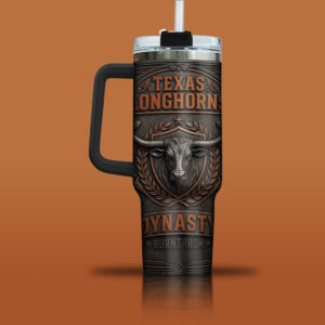 Texas Longhorns Burnt Iron Graphic Tumbler for College Sports Fans