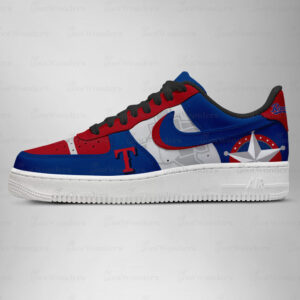 Texas Rangers Major League Baseball Version 2026 Graphic Air Force 1 Shoes Sneakers for Baseball Fans