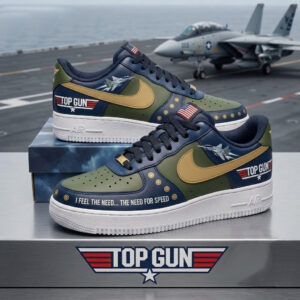 Top Gun Military Maverick Graphic Air Force 1 Shoes Sneakers for Movie Fans