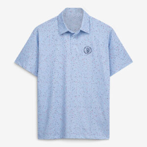 Unisex 126th U.S. Open Shinnecock Hills 2026 Light Blue Splatter Polo Shirt for Golf Fans