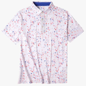 Unisex 4th Of July Patriotic Stars 2026 Graphic Polo Shirt for American Pride Fans