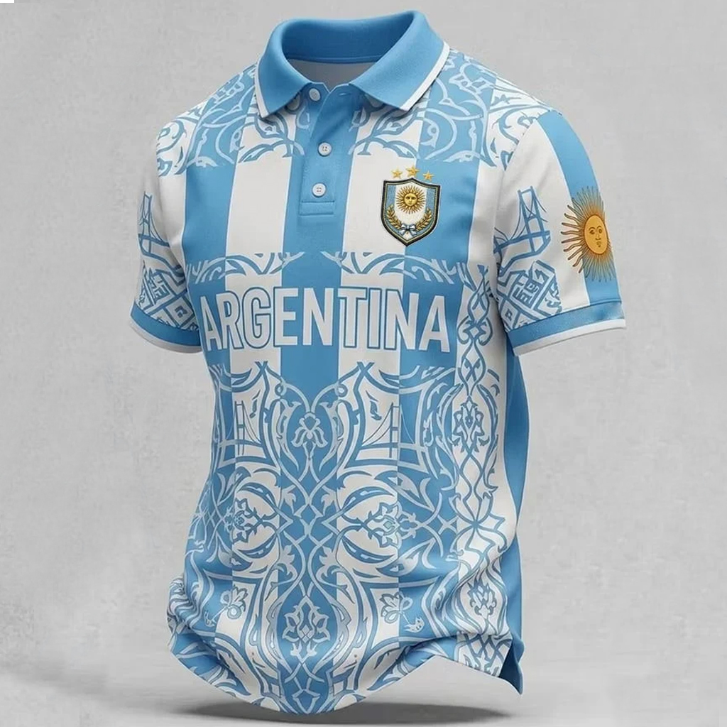 Unisex Argentina Soccer World Cup 2026 Graphic Polo Shirt for Soccer Fans 1 Unisex Argentina Soccer World Cup 2026 Graphic Polo Shirt for Soccer Fans