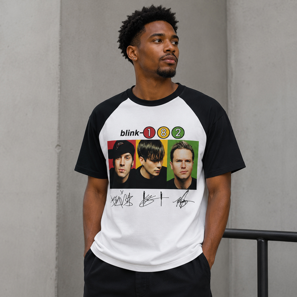 Unisex Blink-182 25th Anniversary 2026 Signature Graphic Shirt for Rock Music Fans - Image 3