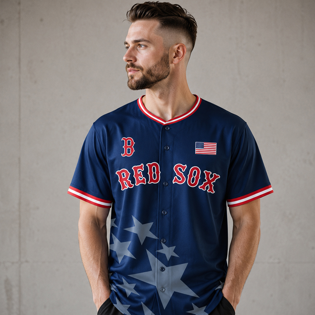 Unisex Boston Red Sox x USA Soccer Team Baseball Jersey for Baseball and Soccer Fans - Image 2