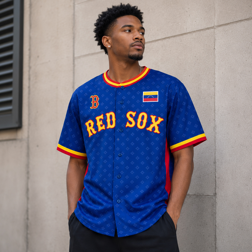 Unisex Boston Red Sox x Venezuelan Heritage 2026 Baseball Jersey for Baseball Fans and Venezuelan Heritage Supporters - Image 4