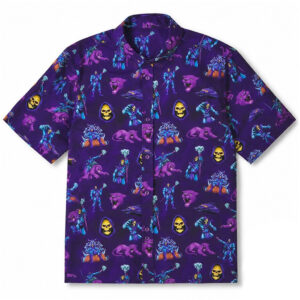 Unisex Brandon Walker Masters Of The Universe Purrr-fectly Evil Graphic Hawaiian Shirt for Entertainment Fans