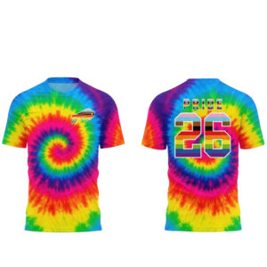 Unisex Buffalo Bills Pride Night 2026 Tie-Dye Graphic Shirt for Football Fans