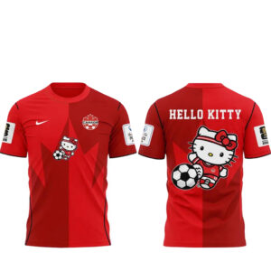 Unisex Canada Global Soccer Event 2026 Hello Kitty Day Football Match Graphic Shirt for Soccer and Hello Kitty Fans