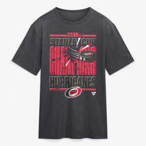 Unisex Carolina Hurricanes Heather Charcoal 2026 Stanley Cup Champions Tri-Blend Graphic Shirt for Hockey Fans