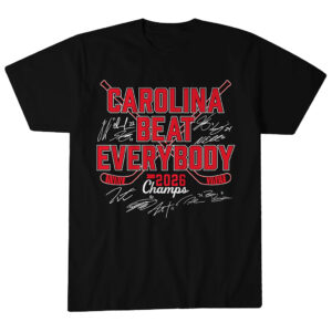 Unisex Carolina Hurricanes Hockey Beat Everybody 2026 Champs Graphic Shirt for Hockey Fans