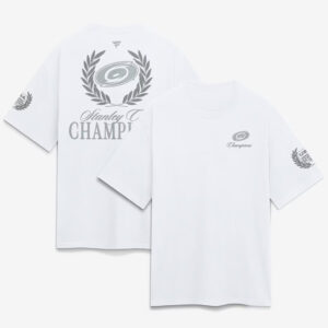 Unisex Carolina Hurricanes White 2026 Stanley Cup Champions USA 250th Anniversary Graphic Shirt for Hockey Fans