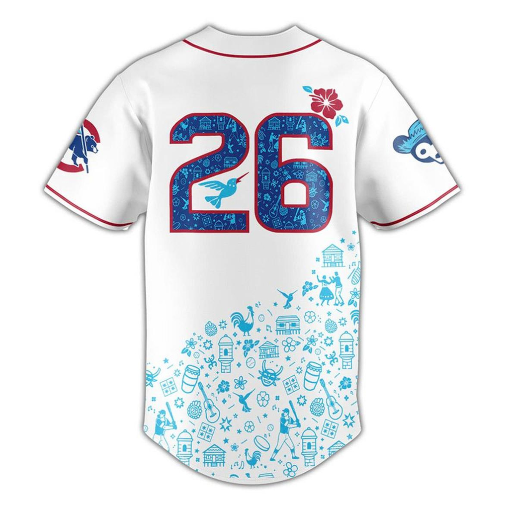 Unisex Chicago Cubs Hispanic Heritage Night 2026 Baseball Jersey for Baseball Fans 3 Unisex Chicago Cubs Hispanic Heritage Night 2026 Baseball Jersey for Baseball Fans
