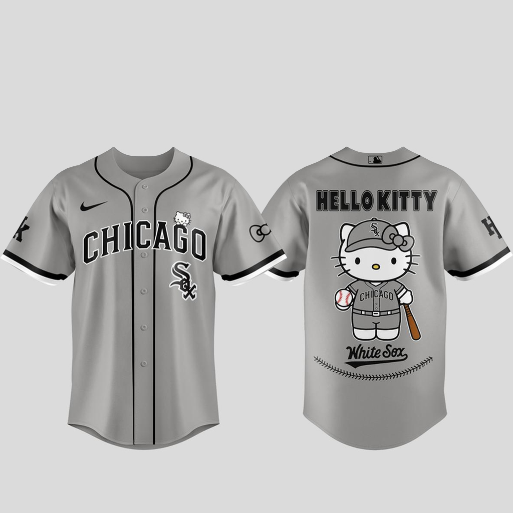 Unisex Chicago White Sox Hello Kitty Night 2026 Gray Baseball Jersey for Baseball Fans 1 Unisex Chicago White Sox Hello Kitty Night 2026 Gray Baseball Jersey for Baseball Fans