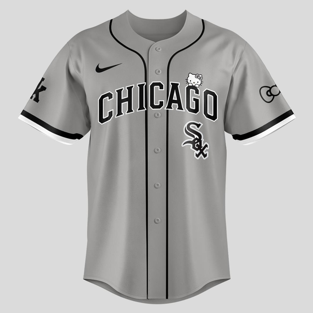 Unisex Chicago White Sox Hello Kitty Night 2026 Gray Baseball Jersey for Baseball Fans 2 Unisex Chicago White Sox Hello Kitty Night 2026 Gray Baseball Jersey for Baseball Fans
