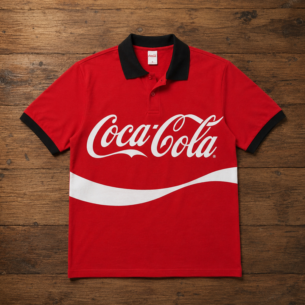 Unisex Coca-Cola Global Soccer Event 2026 Red Polo Shirt for Soccer Fans