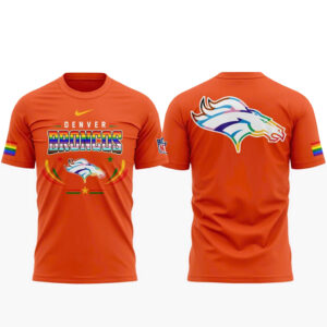 Unisex Denver Broncos Pride Day 2026 Orange Graphic Shirt for Football Fans